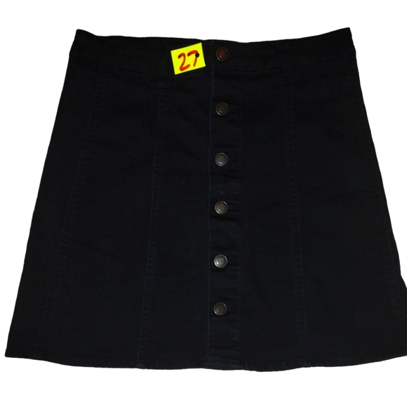 Faded glory snap button up jean skirt - Picture 1 of 2